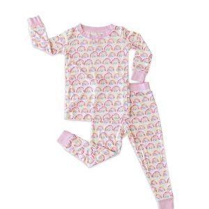 Little Sleepies Two-Piece Pajama Set Pastel Rainbow, size 2T, NWT